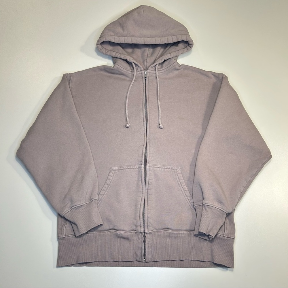 Aritzia TNA Brown Cozy Fleece Boyfriend Zip Hoodie XS - Picture 1 of 7